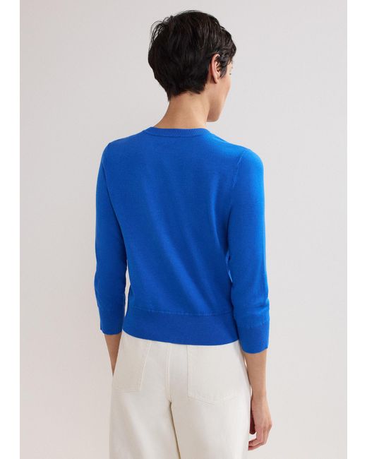 Phase Eight Blue Robin Button Cardigan