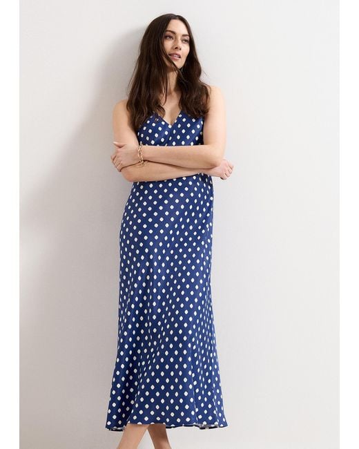 Phase Eight Blue Tina Spot Slip Dress