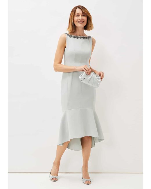 Phase Eight Multicolor Nia Embellished Scuba Dress