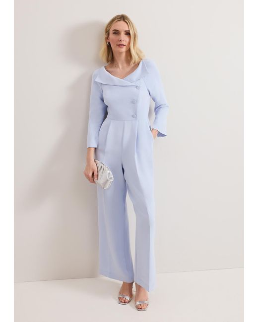 Phase Eight Blue Sienna Tux Jumpsuit