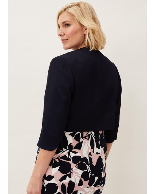 Phase Eight Blue Tara Textured Jacket