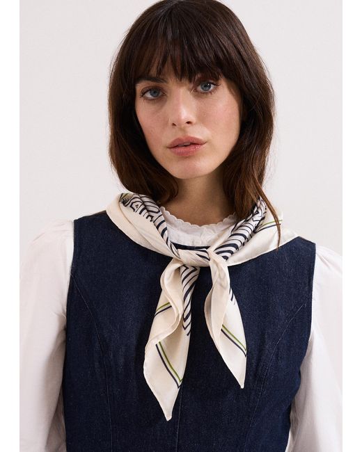 Phase Eight Blue Geo Print Scarf