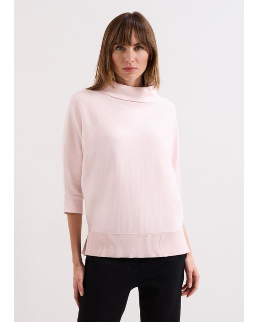 Phase Eight Pink Salima Funnel Neck Knit