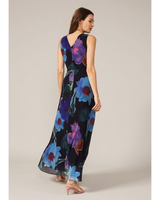 Phase Eight Blue Azana Print Maxi Dress