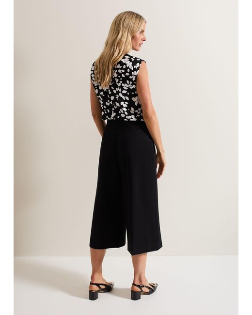 Phase Eight Black Lori Ponte Culottes