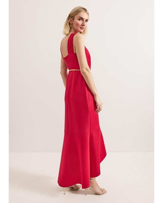 Phase Eight Red Aida Cross Front Maxi Dress