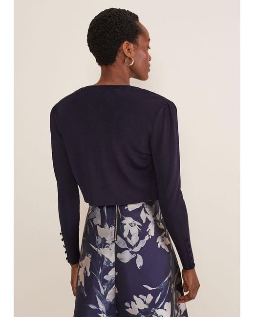 Phase Eight Blue Adah Knitted Jacket