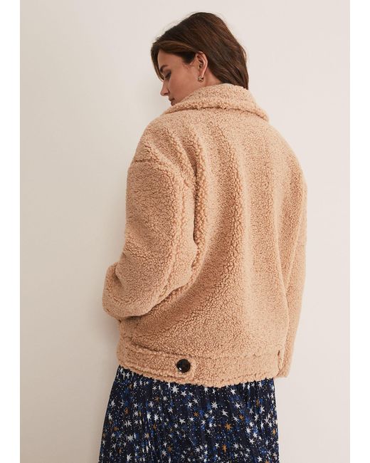 Phase Eight Natural Kelsey Short Teddy Coat