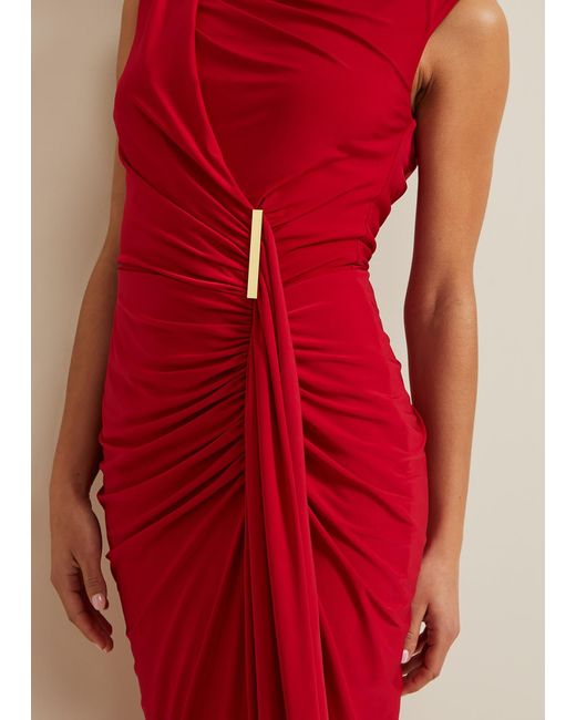 Phase Eight Red 's Petite Donna Maxi Dress