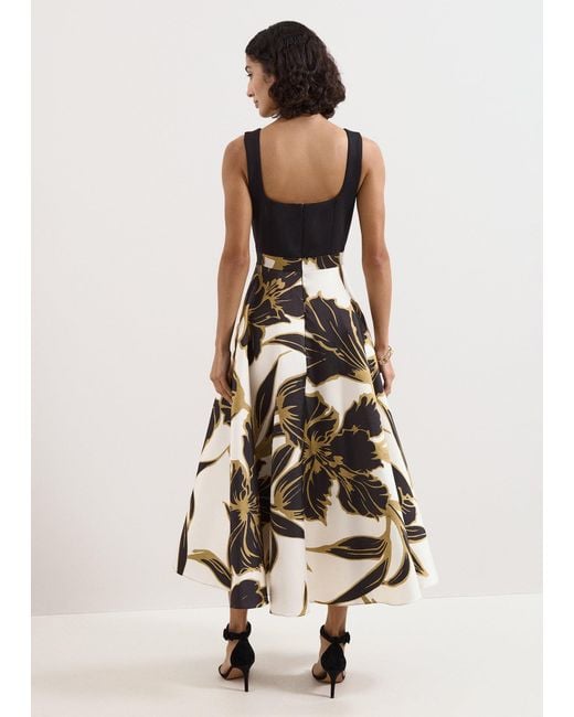 Phase Eight White Delie Satin Maxi Dress
