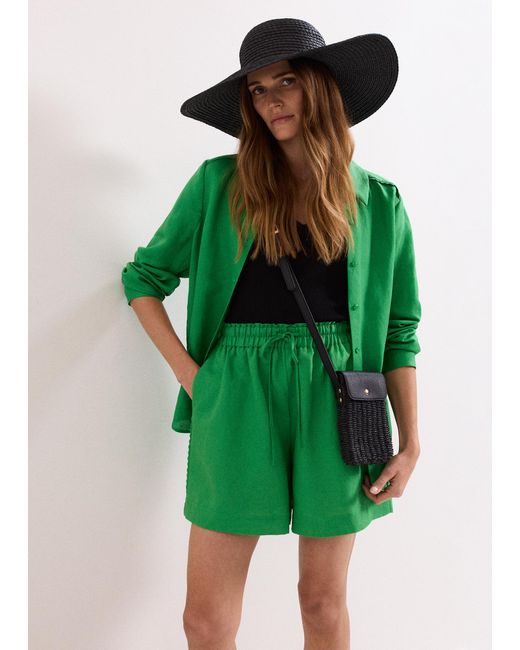 Phase Eight Green Sloane Linen Shirt
