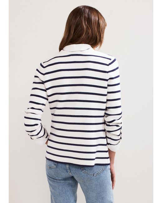 Phase Eight White Clara Stripe Blazer