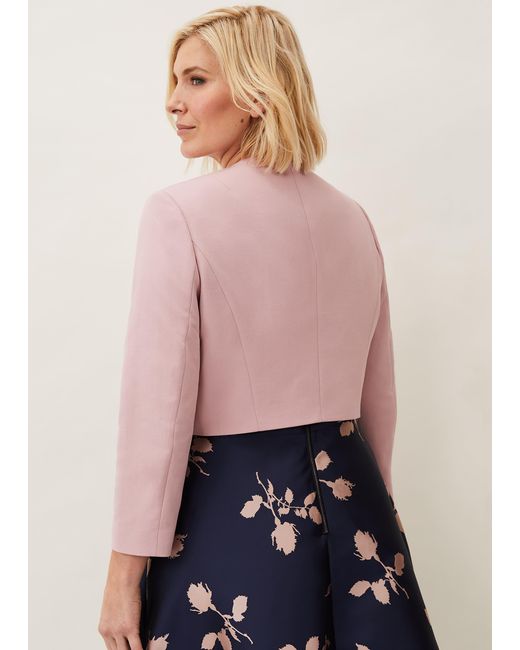 Phase Eight Blue Maya Cropped Occasion Jacket
