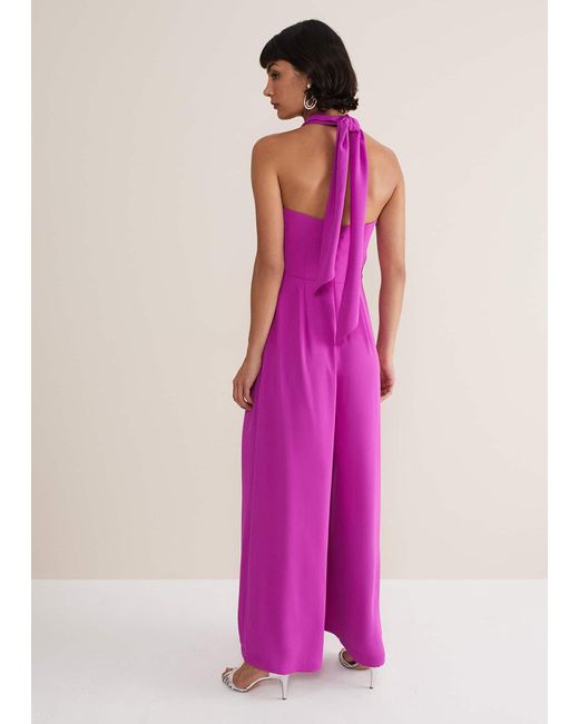 Phase Eight Pink Simone Wide Leg Jumpsuit