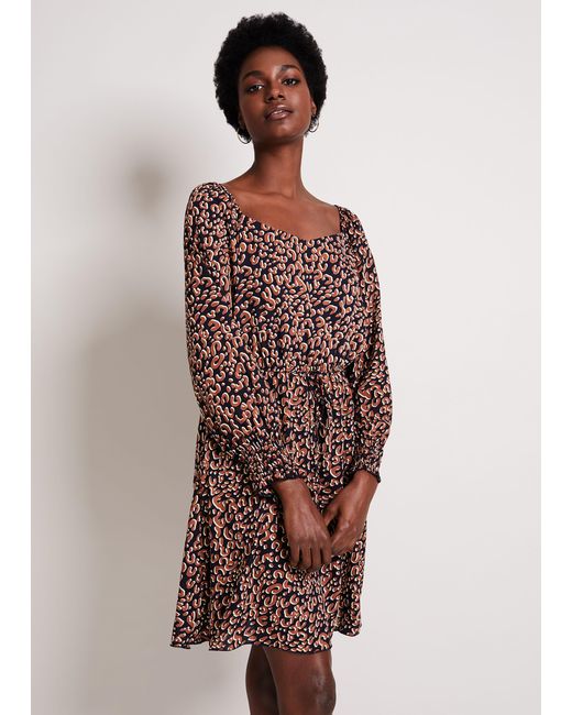 Phase Eight Brown Tabi Leopard Dress