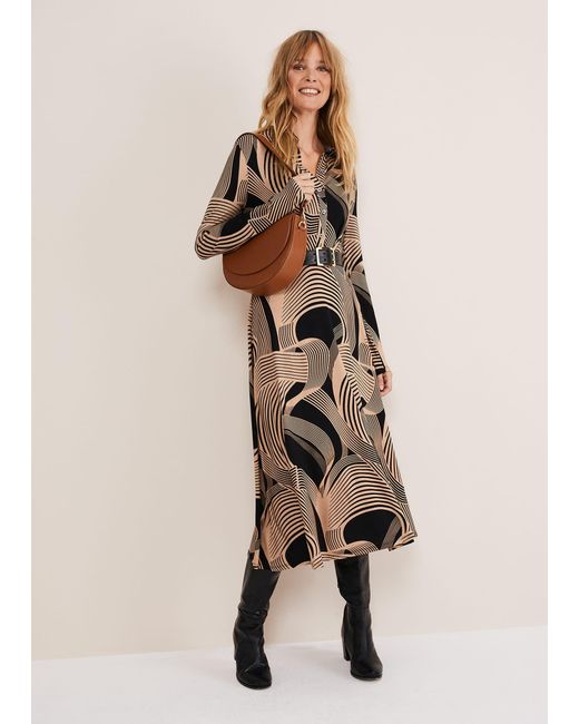 Phase Eight Natural April Tie Shirt Dress