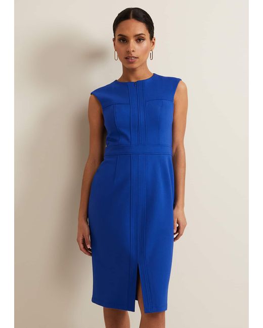 Phase Eight Blue 's Karmie Ponte Fitted Pencil Dress Petite
