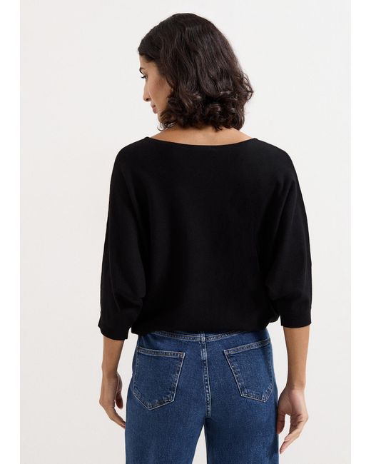 Phase Eight Black Cristine Batwing Knitted Jumper
