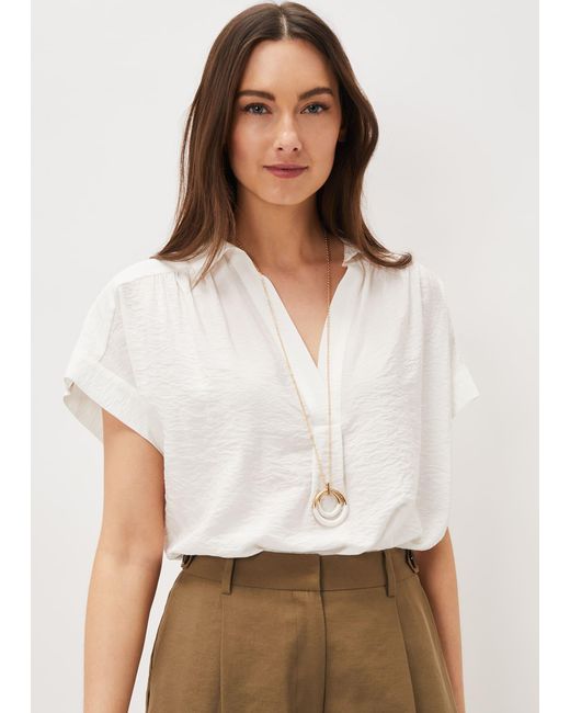 Phase Eight Metallic Two Colour Double Circle Long Necklace