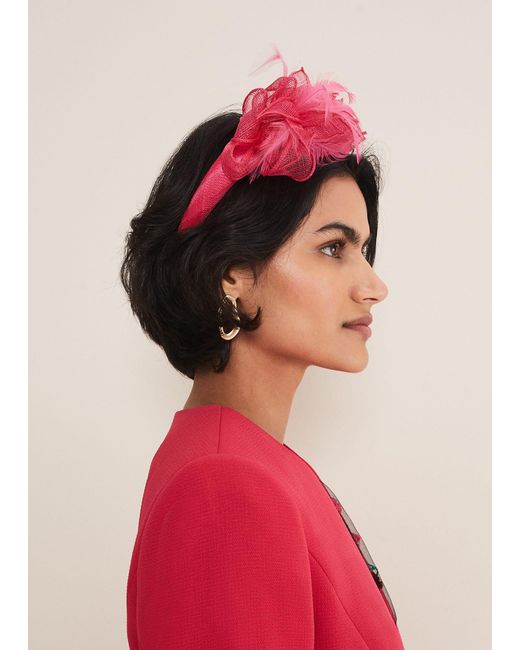 Phase Eight Red Flower Headband
