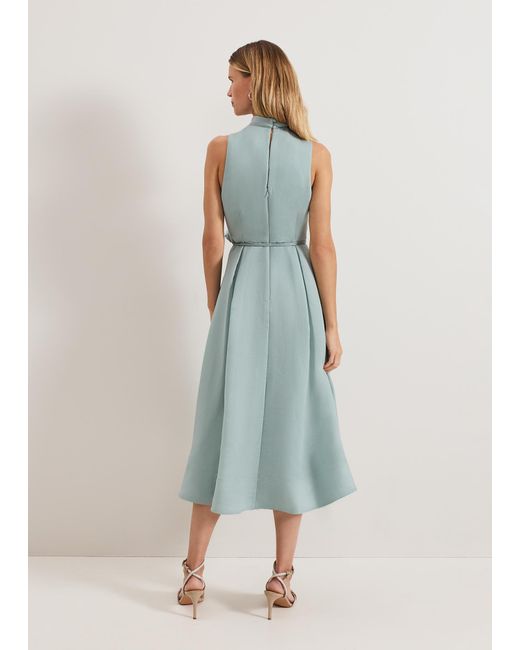 Phase Eight Blue Senita Floral Detail Midi Dress