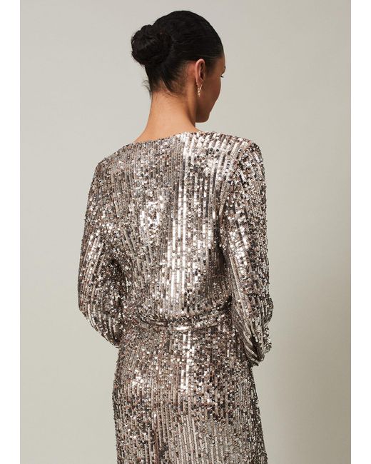 Phase Eight Metallic 's Thalia Sequin Maxi Dress