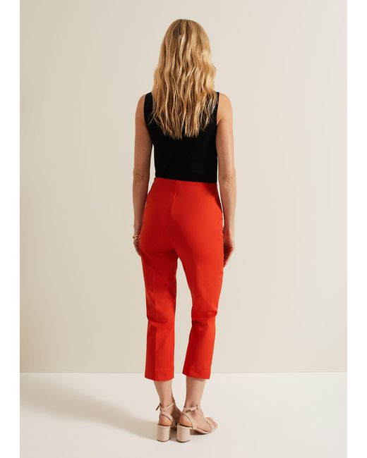 Phase Eight Red 's Miah Stretch Capri Trouser
