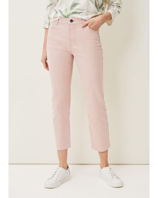 Phase Eight Natural Ramona Cropped Straight Leg Jean