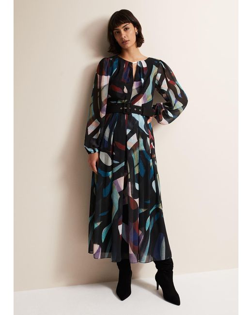 Phase Eight Natural Sky Printed Maxi Dress
