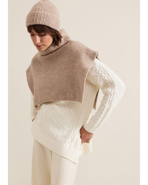 Phase Eight Brown Knitted Beanie