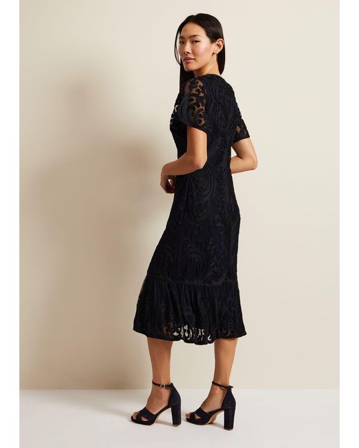 Phase Eight Natural Matilda Tapework Midi Dress