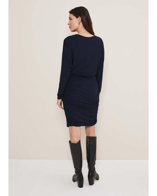Phase Eight Blue 's Jules Jersey Belted Batwing Dress