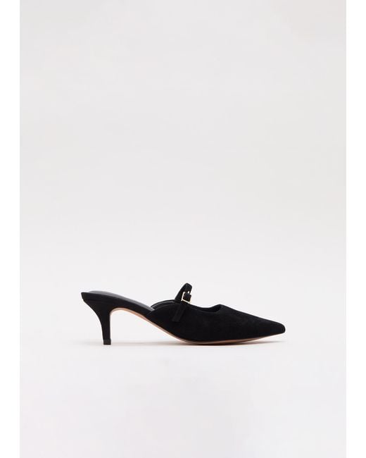 Phase Eight White Suede Mary Jane Mules