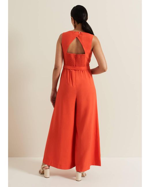 Phase Eight Red Petite Marta Culotte Jumpsuit