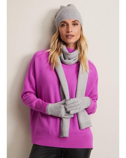 Phase Eight Pink Sparkly Beanie