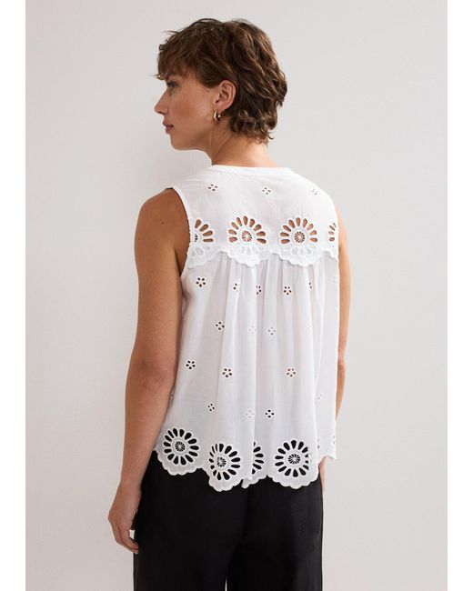 Phase Eight White Tilda Broderie Top