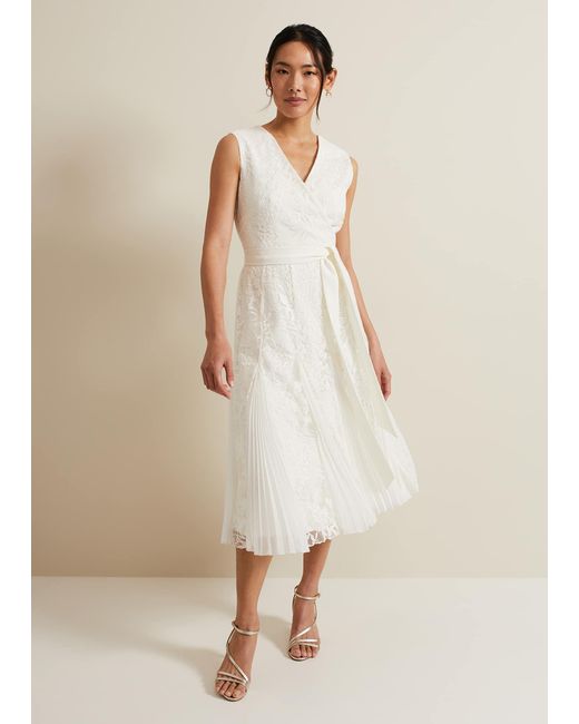 Phase Eight Natural Caterina Embroidered Wedding Dress