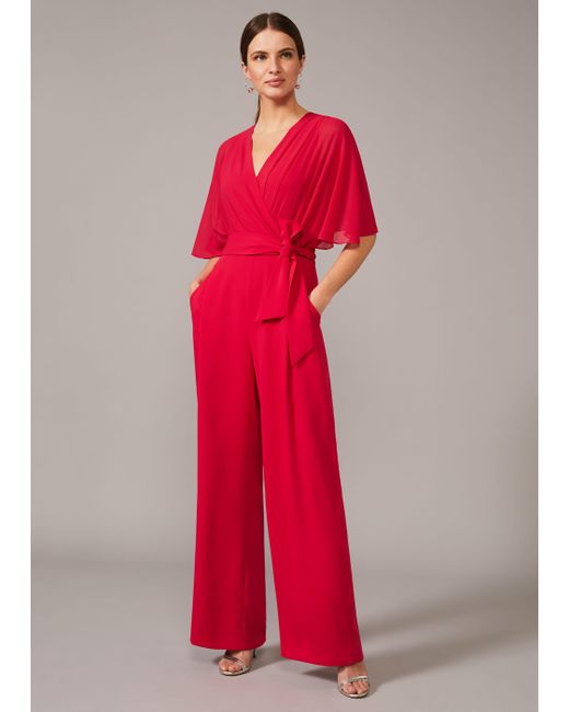 Phase Eight Red 's Munroe Wide Leg Jumpsuit