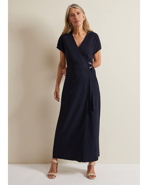 Phase Eight Blue 's Liv Wrap Midi Dress