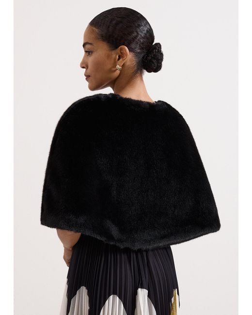Phase Eight Black Faux Fur Stole