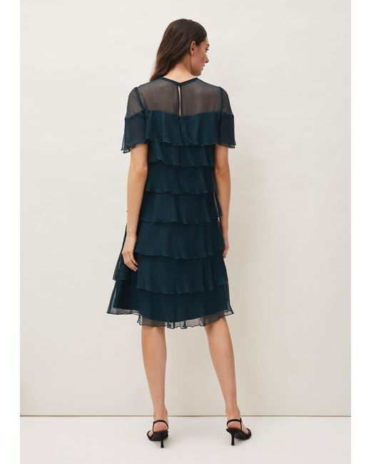 Phase Eight Blue Nika Layered Dress