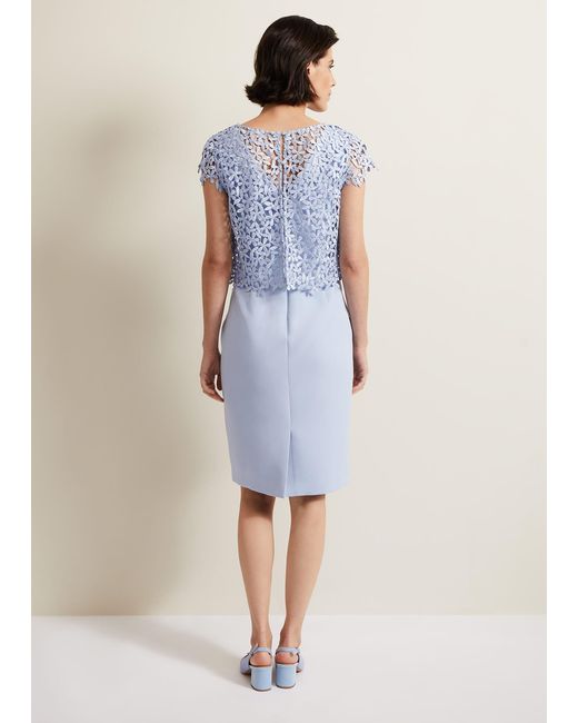 Phase Eight Blue 's Cressida Pleated Midi Dress