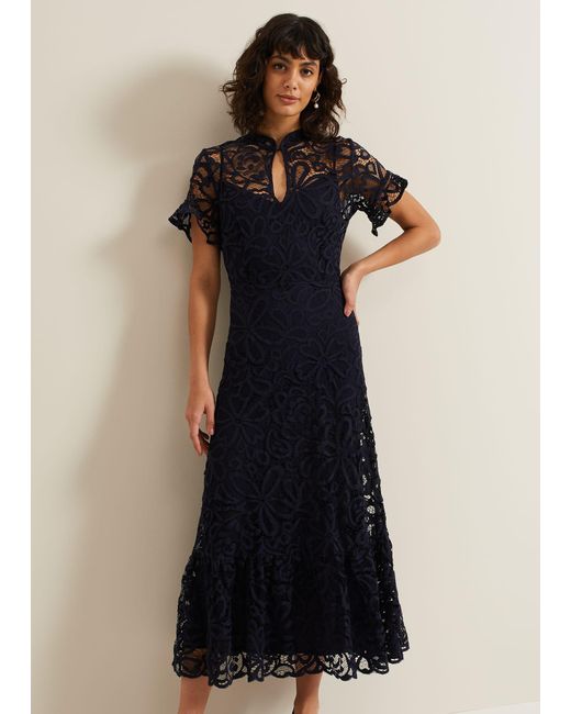 Phase Eight Blue Lula Lace Dress