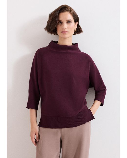 Phase Eight Purple Salima Funnel Neck Knit