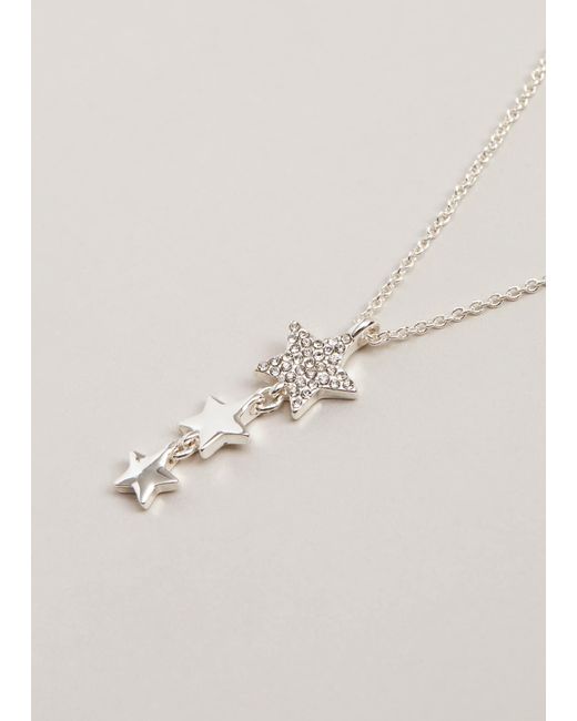 Phase Eight White 's Silver Plated Star Necklace