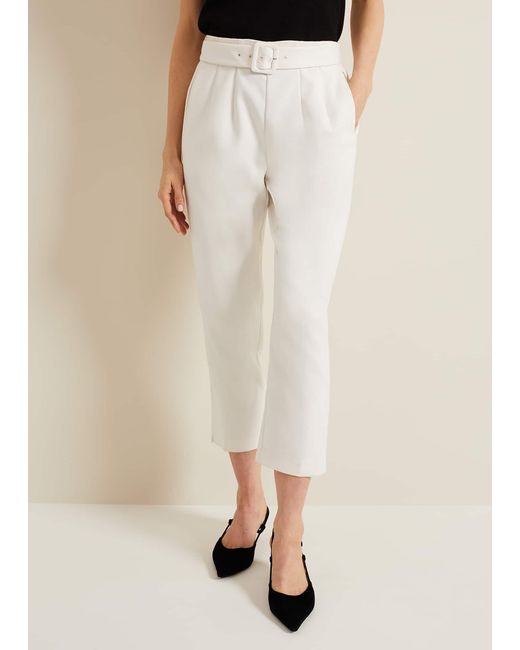 Phase Eight Natural 's Gaia Neutral Tapered Tailored Trouser