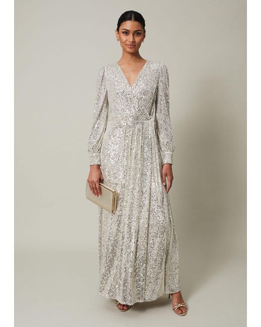 Phase Eight Gray 's Alessandra Sequin Embellished Jumpsuit