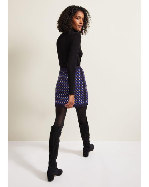 Phase Eight Blue Nicole Geo Twin Set Skirt