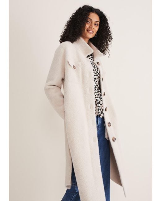 Phase Eight Multicolor Floressa Shacket Knit Coat