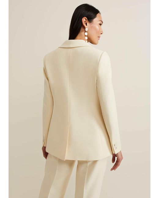 Phase Eight Natural 's Alexis Shawl Collar Suit Jacket